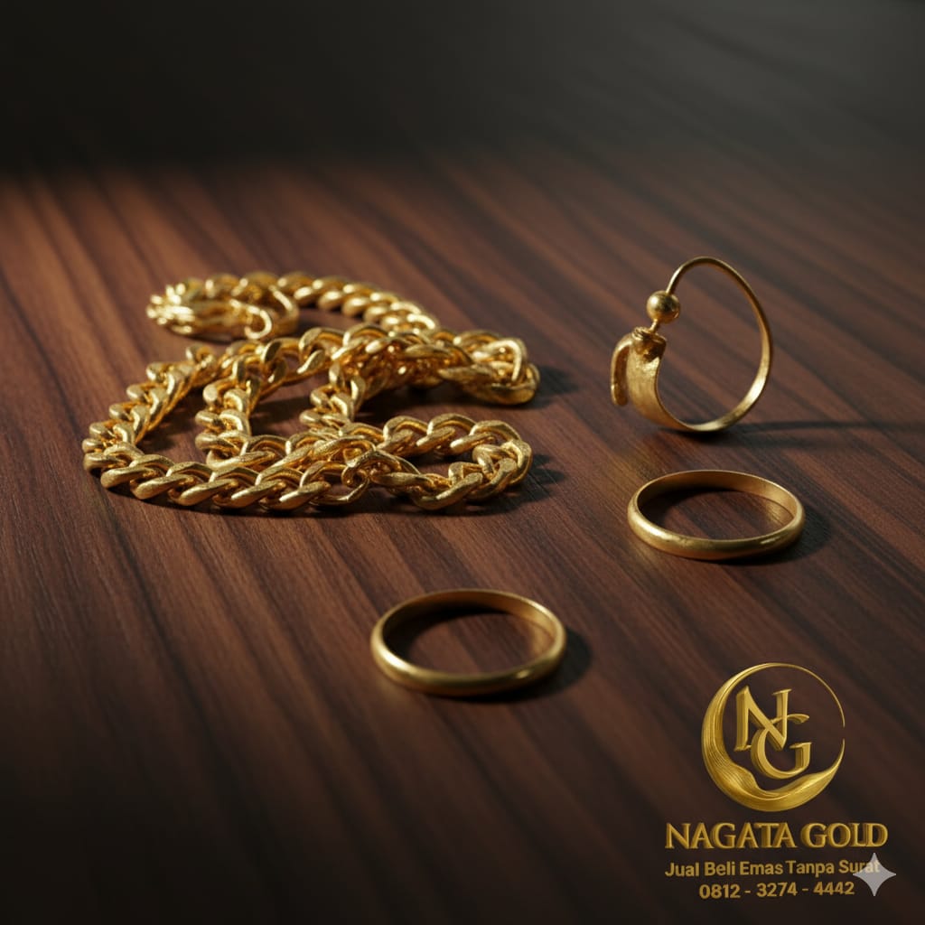 Contoh Emas Rusak dan Perhiasan Lama